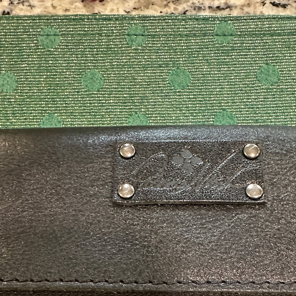 Patricia Nash Sleek Black Wristlet Clutch - Picture 2 of 5